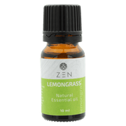 Zen Oil Lemongrass essential oil bottle, natural blend promoting relaxation and calm, 10 ml.