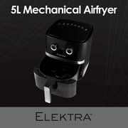 Elektra 5L Mechanical Air Fryer with intuitive dial controls for healthier cooking options in busy kitchens.