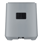Rear view of the Boden Stark 5.0L Digital Air Fryer showcasing its ventilation design and sleek gray finish.