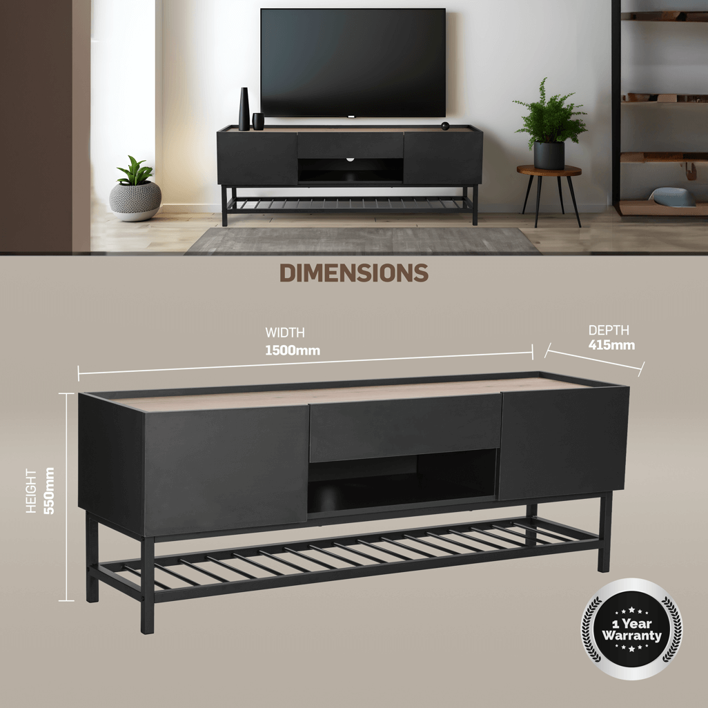 Everfurn Borden TV Stand, 1500mm