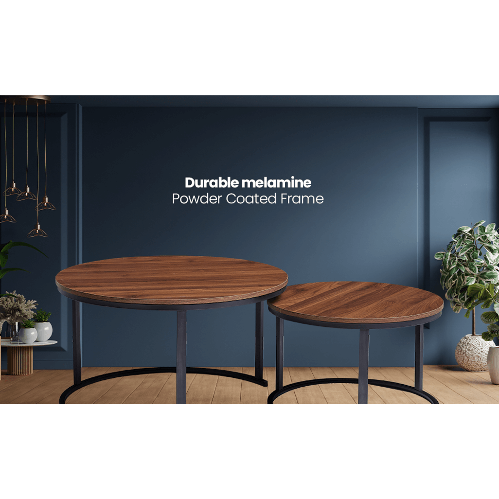 Everfurn Indus Nesting Coffee Table Mahogany 2-Piece