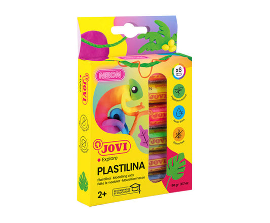 JOVI Plastilina Modelling Clay 6x15g - Neon