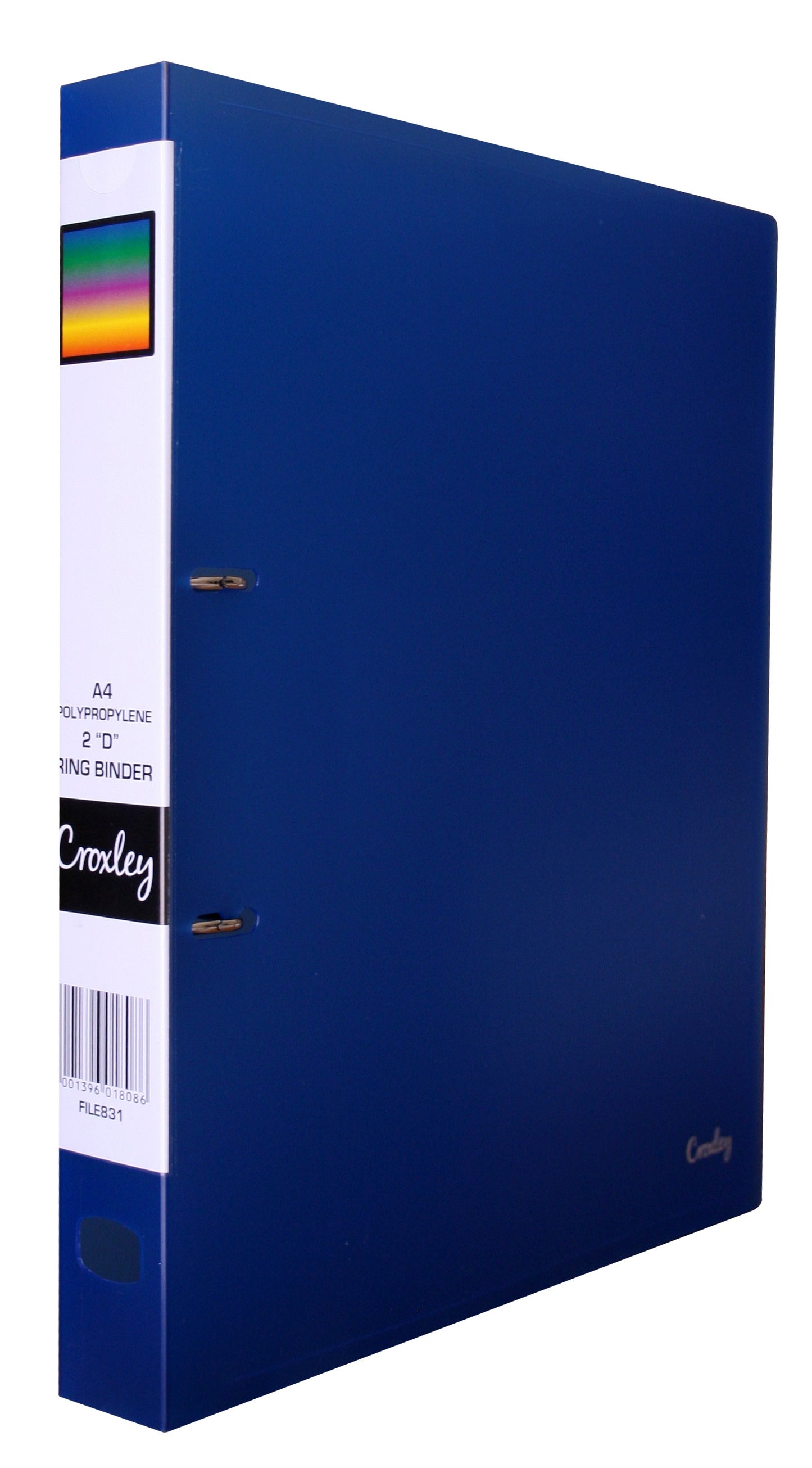 CROXLEY 2D Polypropylene Ring Binder Blue Each