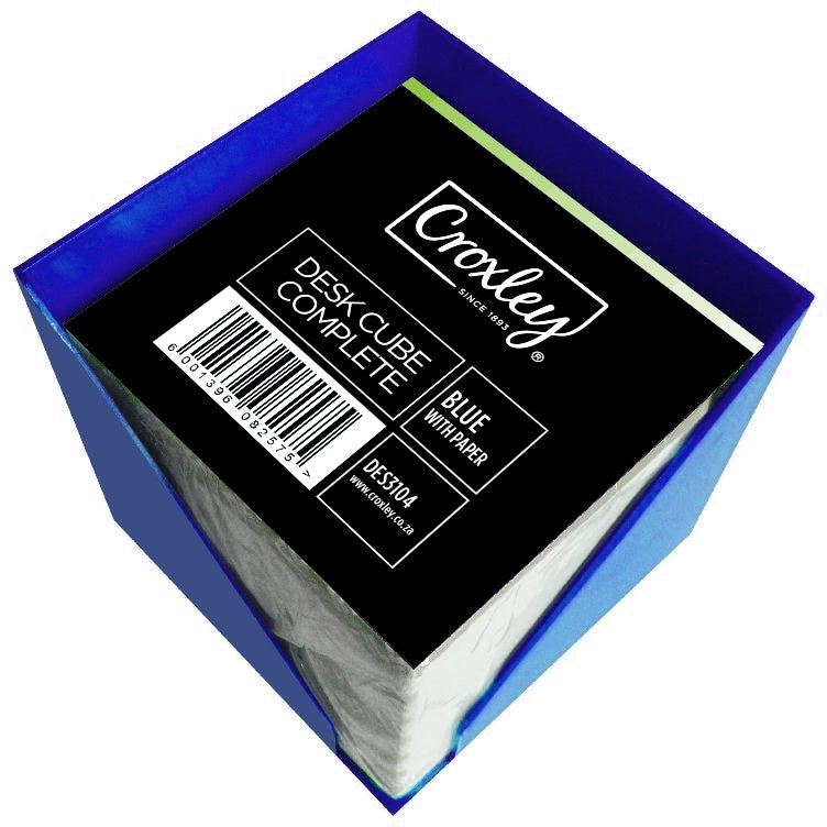 CROXLEY Desk Cube Complete (Includes Paper) (Blue)