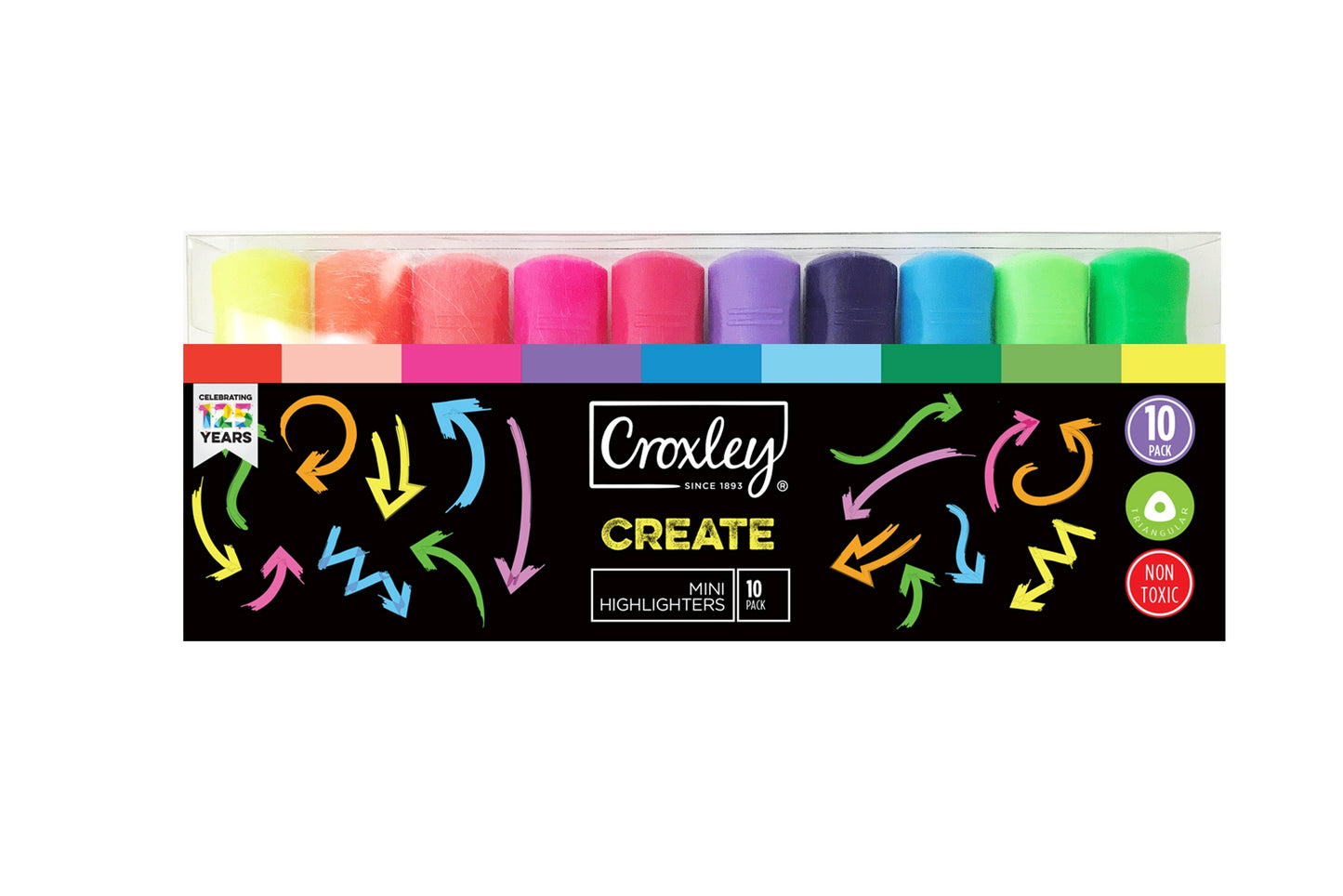 CROXLEY CREATE Mini Highlighters Box 10
