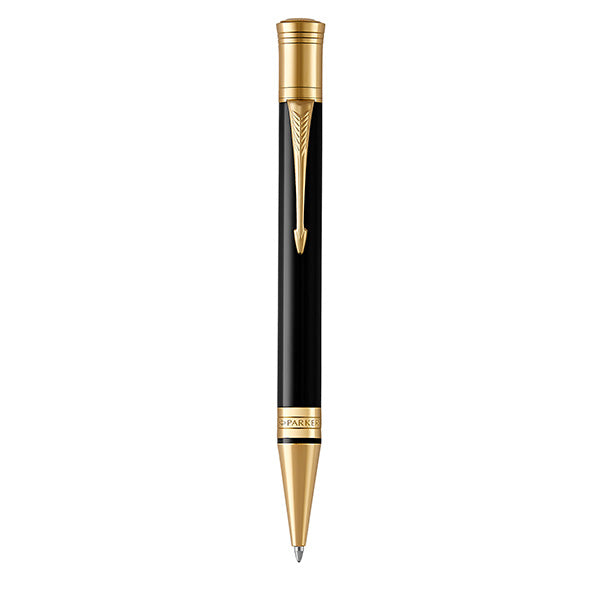 PARKER Duofold Ballpoint Pen - Lacquer Black Gold Trim