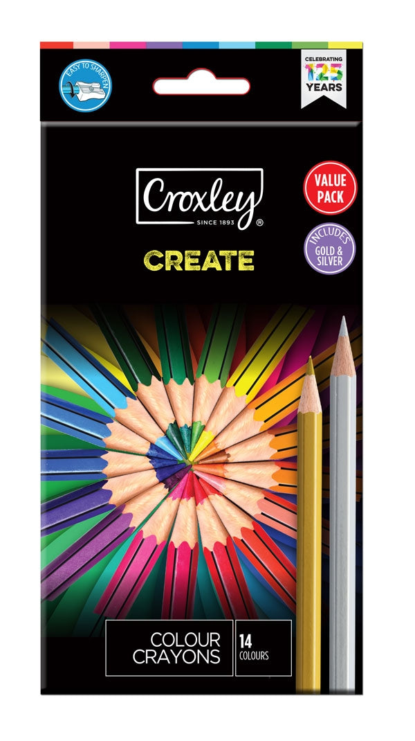 CROXLEY CREATE W/Free Pencil Crayons Gold and Silver