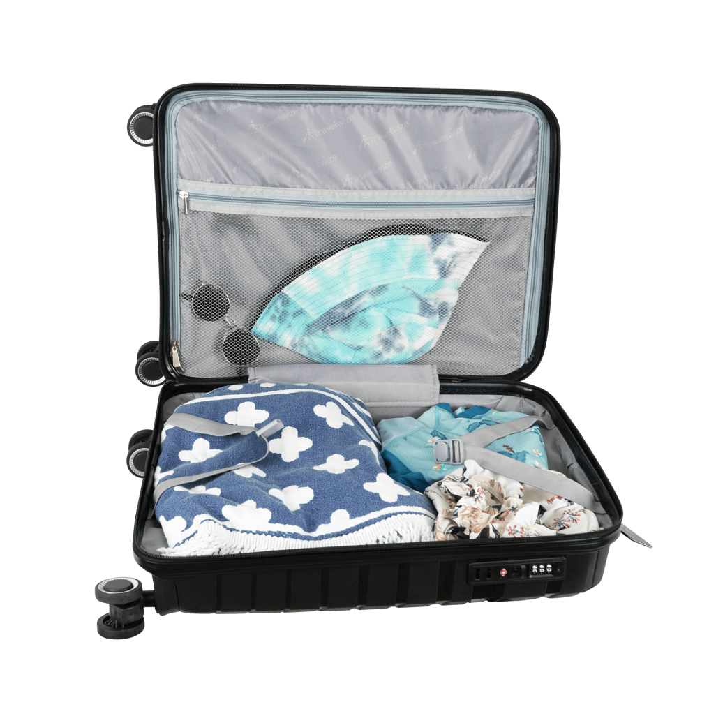 Travelwize Java PP 4-Wheel Spinner 55cm Luggage Black