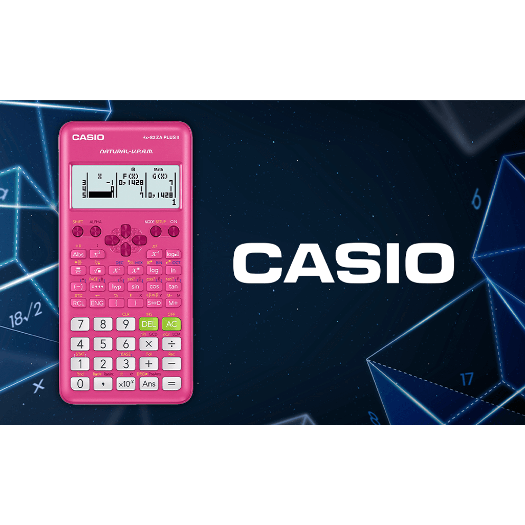 Casio FX-82 ZA Plus II Calculator - Pink