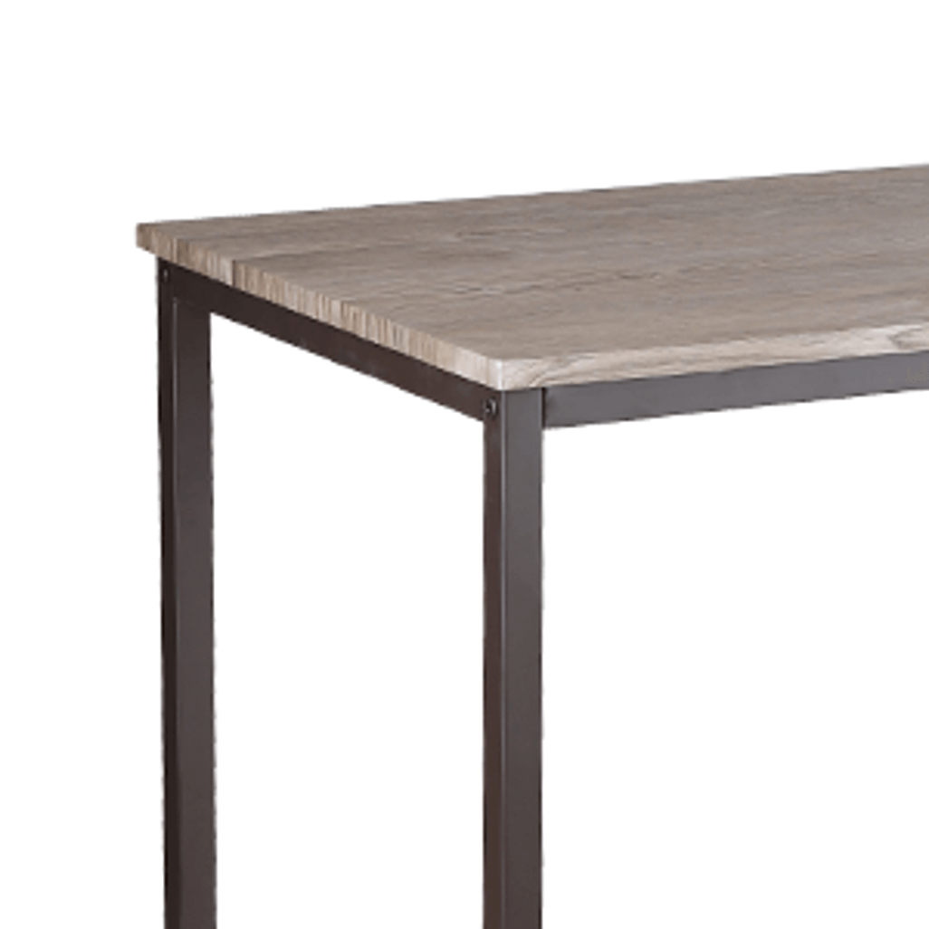 Everfurn Rampart Office Desk with Two Drawers, Powder Coated Steel, Adjustable Feet