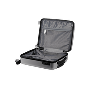 Open Travelwize Maple ABS 85cm 4-wheels spinner luggage in silver, showcasing spacious interior and organizational pockets.