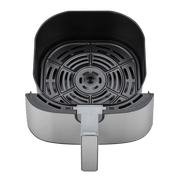Interior view of Boden Stark 5.0L Digital Air Fryer basket, showcasing non-stick design and ventilation system.