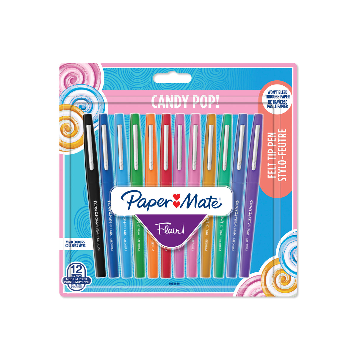 PAPER MATE Flair Candy Pop Medium 0.7mm 12's