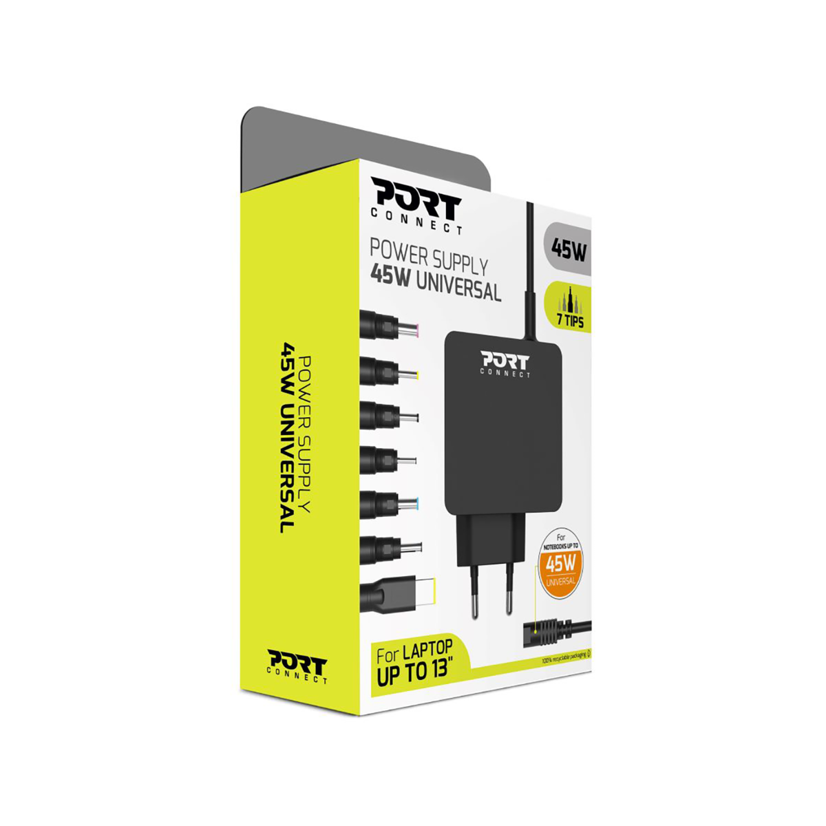 Port 45W Universal AC Adapter