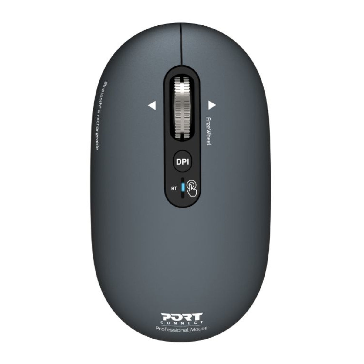 Port Connect PURE MAC Rechargeable Wireless & Bluetooth Mouse – Shadow