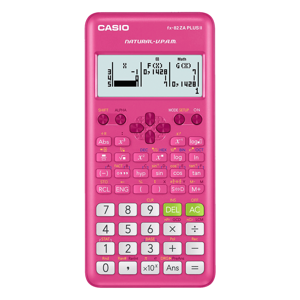 Casio FX-82 ZA Plus II Calculator - Pink