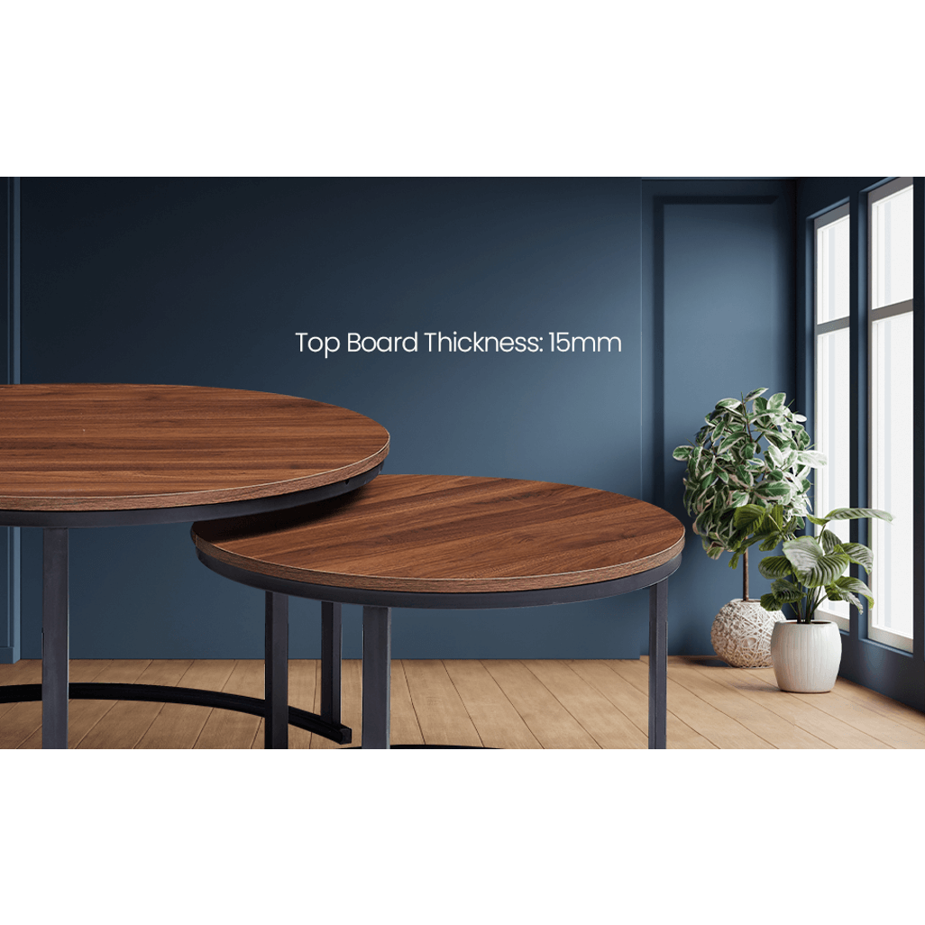 Everfurn Indus Nesting Coffee Table Mahogany 2-Piece