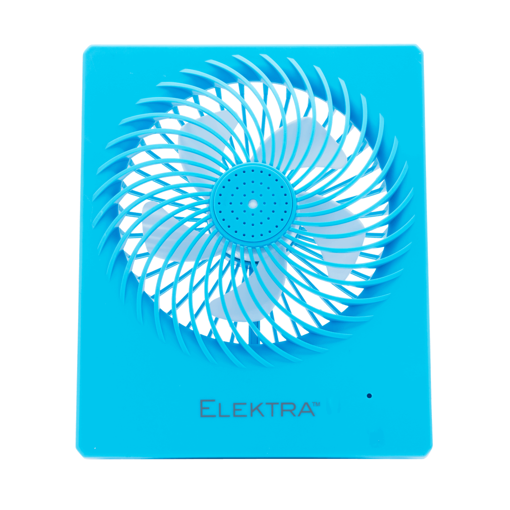 ELEKTRA 2704 Turbo Color Air + One in vibrant blue, showcasing a modern fan design for efficient airflow.