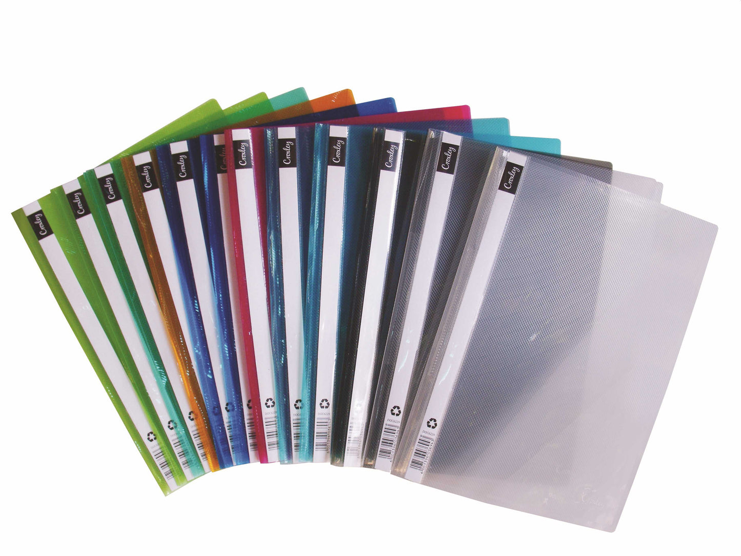 CROXLEY Presentation Folder (Assorted Colours) (Pack of 12)