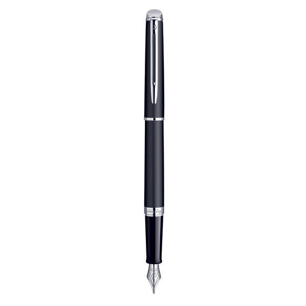 WATERMAN Hemisphere Fountain Pen - Matte Black Chrome Trim