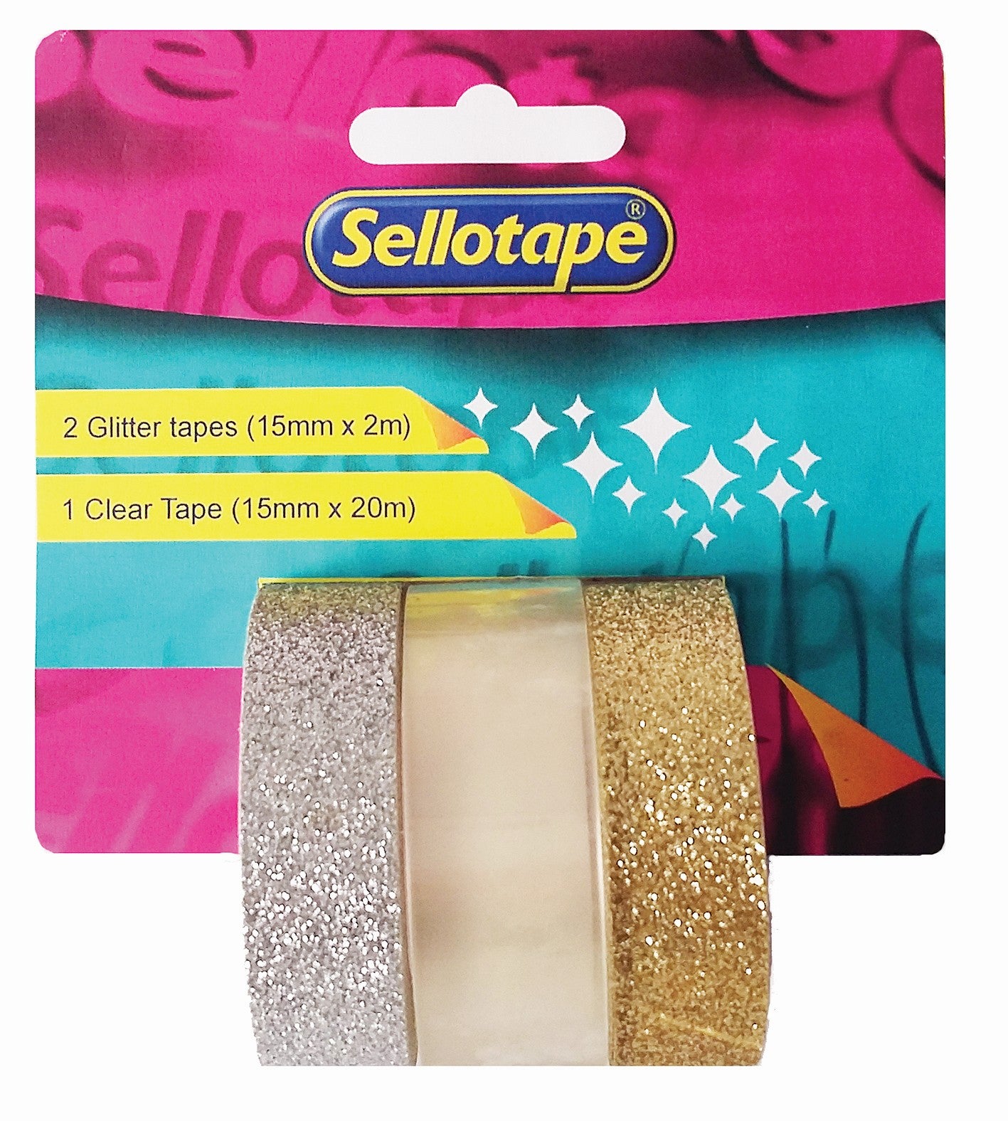 SELLOTAPE Glitter Tape 3 pack