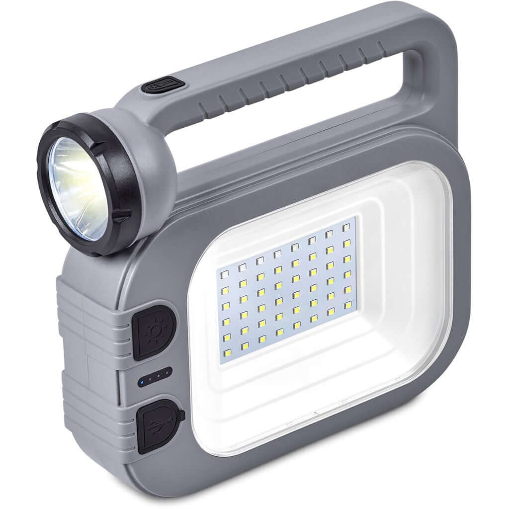 AH-SC-73-B  Swiss Cougar Hanoi Solar Lantern & Power Bank - 2.400mAh