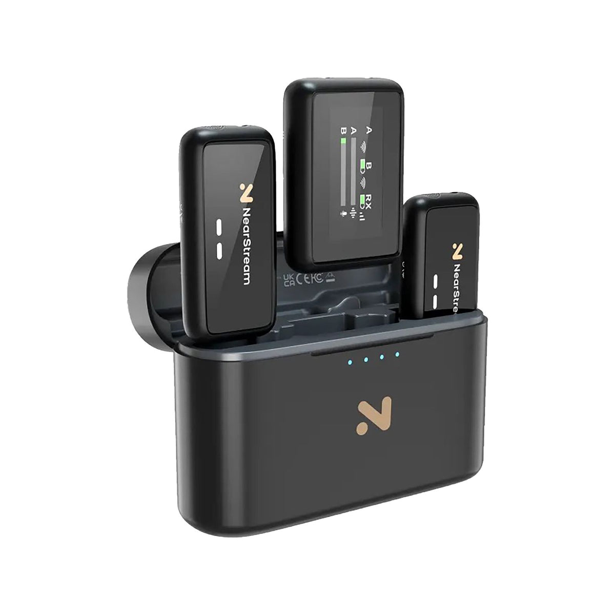 NearStream AWM20T AI Noise-Canceling Premium Lavalier Dual Wireless Microphones