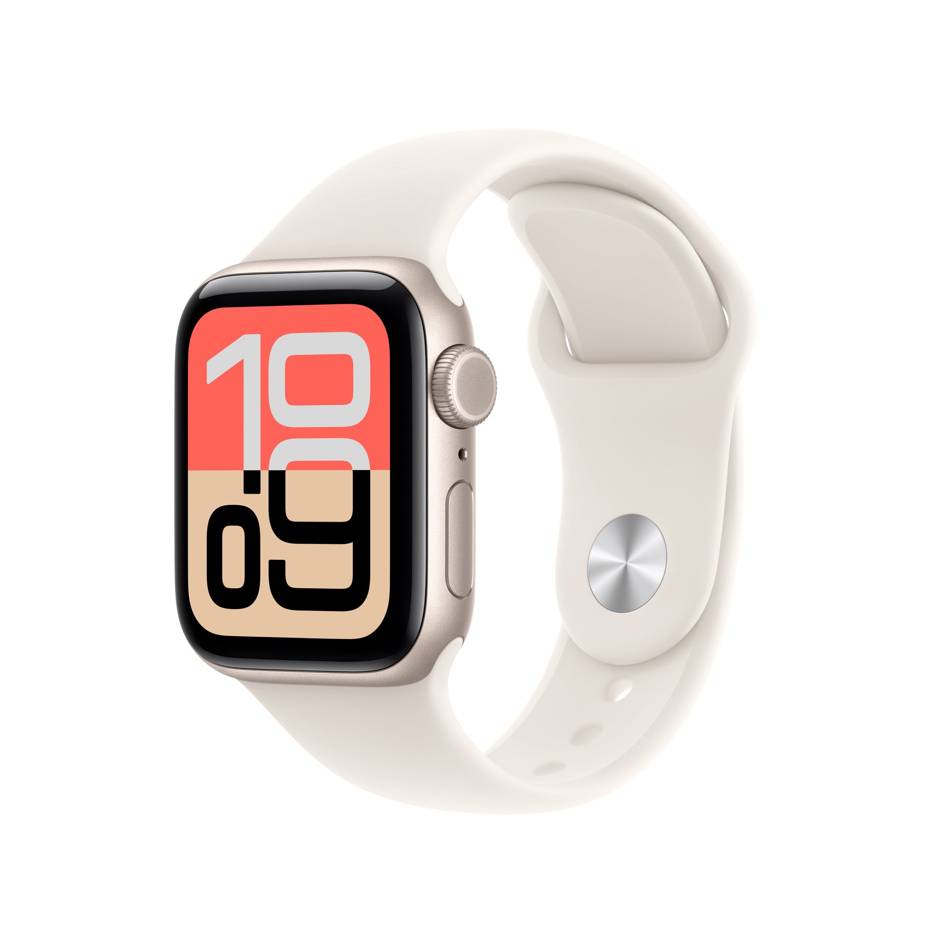 Apple Watch SE 3 GPS 44mm Starlight Aluminium Case with Starlight Sport Band - S/m