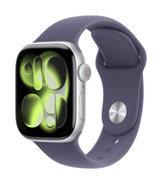 Apple Watch Series 11 GPS 46mm Silver Aluminium Case with Purple Fog Sport Band - M/l