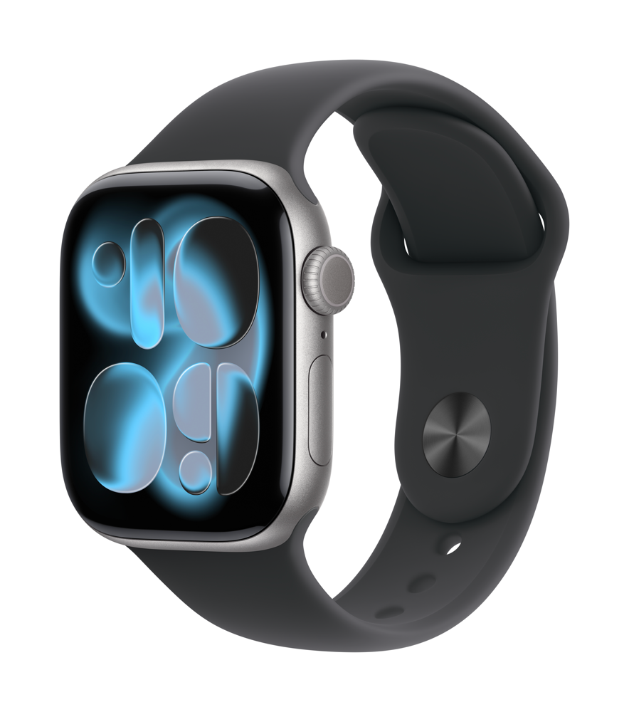 Apple Watch Series 11 GPS 42mm Space Grey Aluminium Case with Black Sport Band - M/l