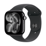 Apple Watch Series 11 GPS 46mm Jet Black Aluminium Case with Black Sport Band - S/m