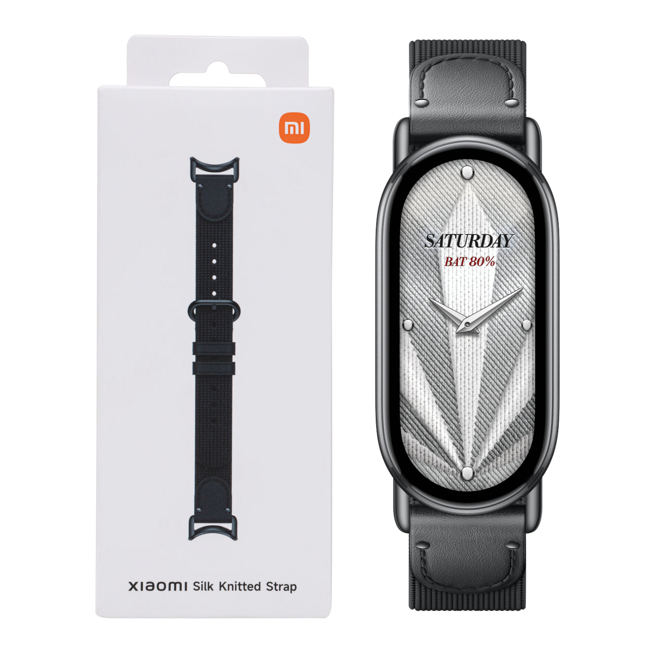 Xiaomi Smart Band 10 Knitted Silk Strap – Ebony Black