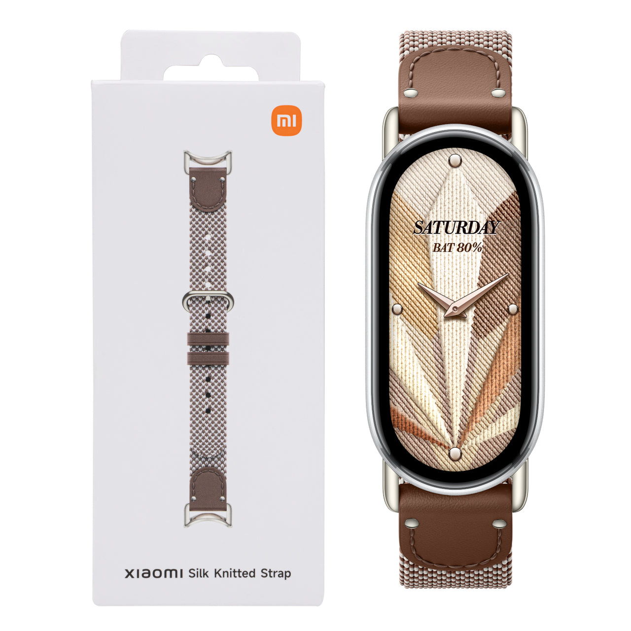 Xiaomi Smart Band 10 Knitted Silk Strap – Feather Brown