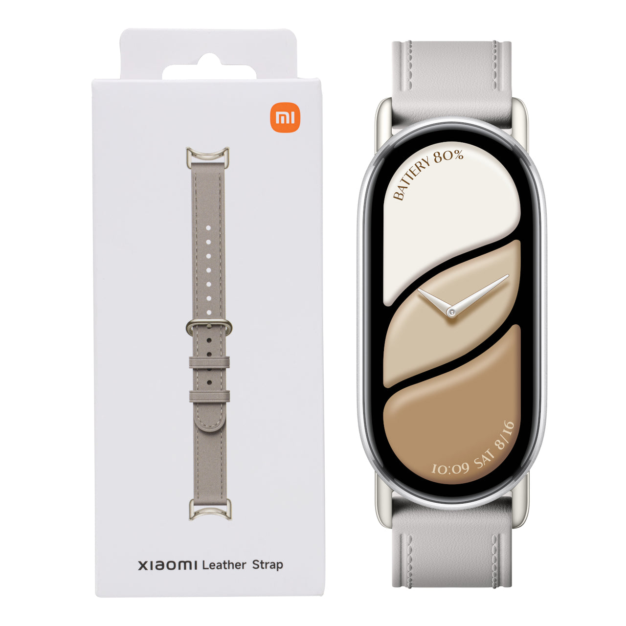 Xiaomi Smart Band 10 Leather Strap – Grey