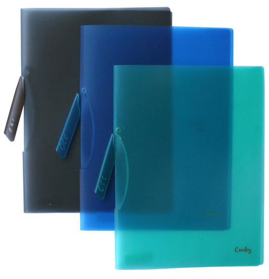CROXLEY A4 PVC file Assorted Pack of 12 FIL4100