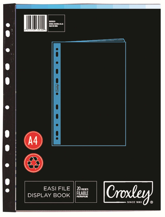 CROXLEY Easi File - A4 - 20 Filing Pocket Book (BOO1499) Each