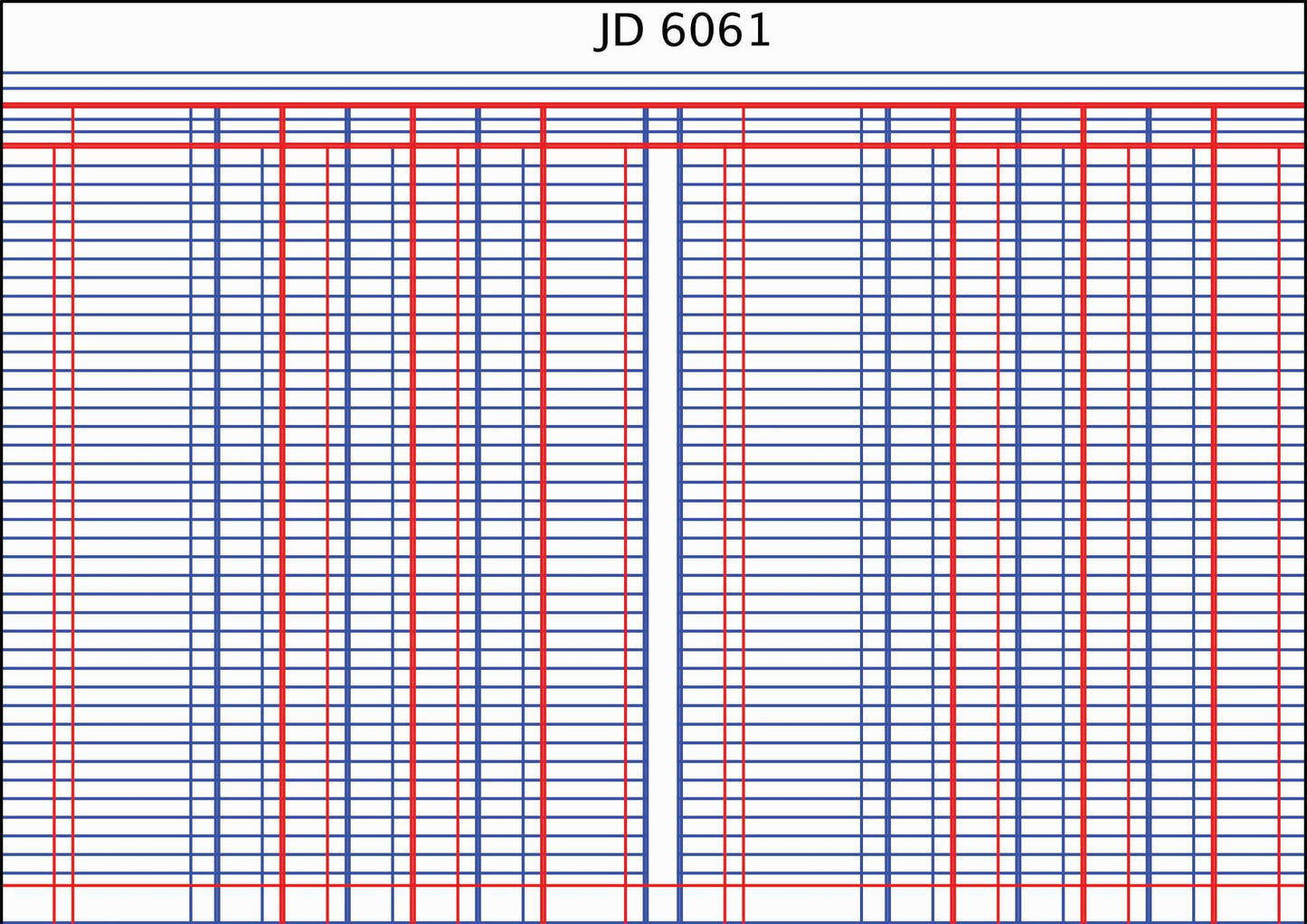 CROXLEY JD6061 Analysis Series 6 A4 144 Page 6 Column on 1 Page Cash Each