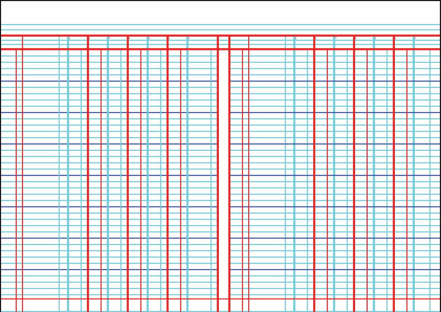 CROXLEY JD6071 Analysis Series 6 A4 144 Page 7 Column on 1 Page Cash Each