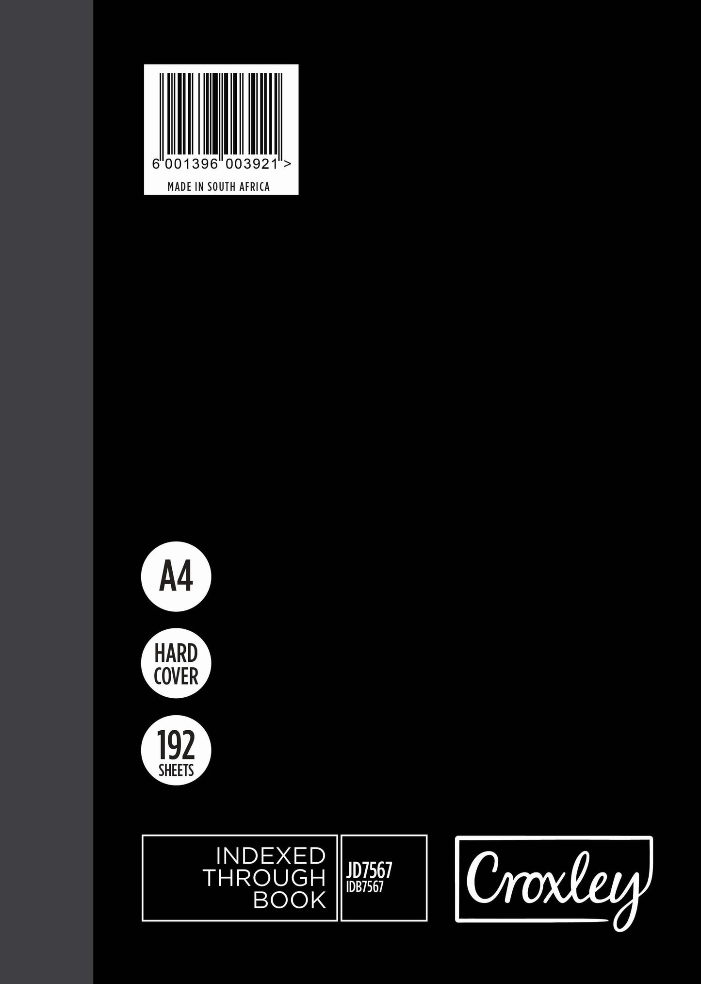 CROXLEY JD7567 A4 144 Page Index Through