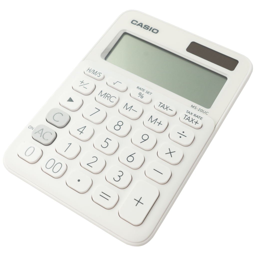 Casio MS-20UC - Desktop calculator 12 Digit - White