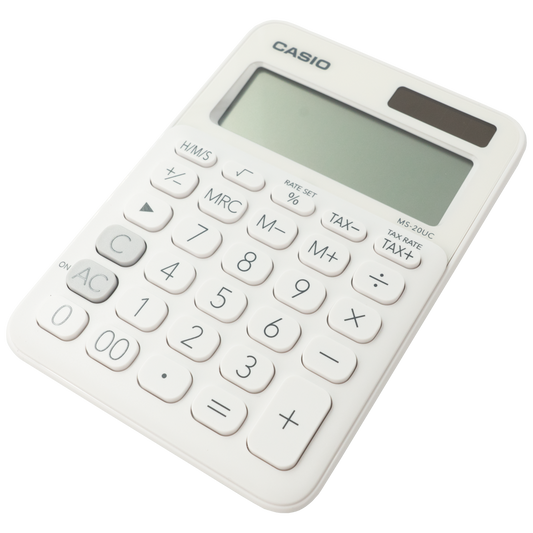 Casio MS-20UC - Desktop calculator 12 Digit - White
