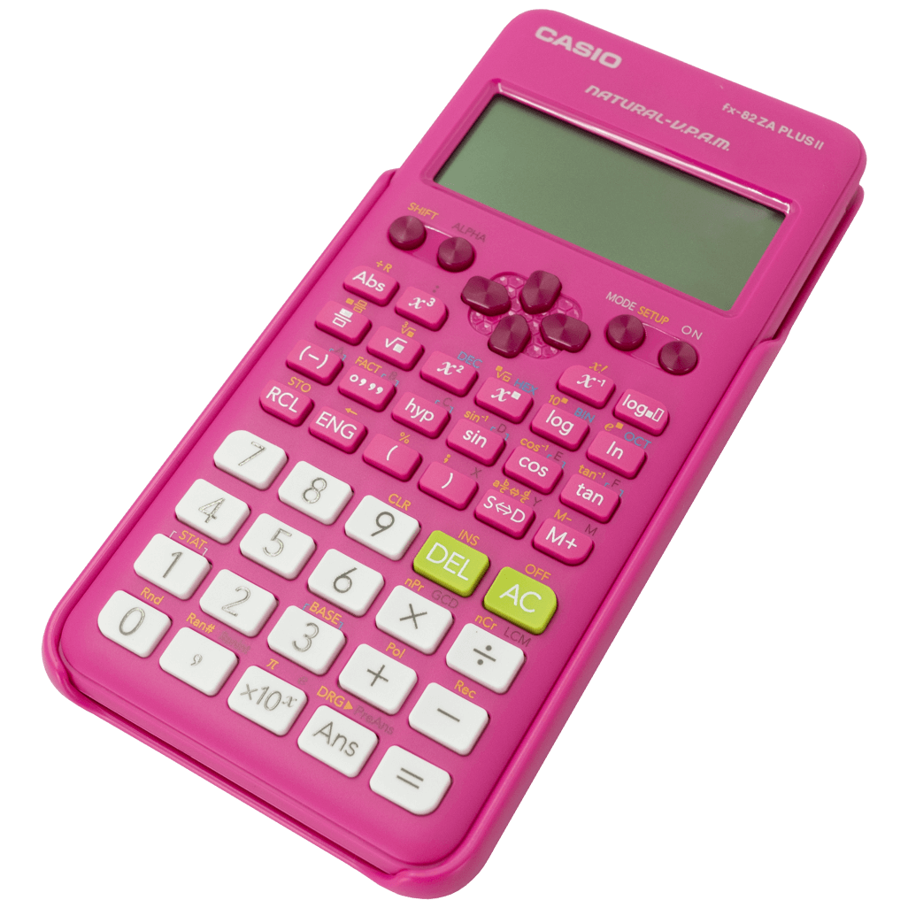Casio FX-82 ZA Plus II Calculator - Pink