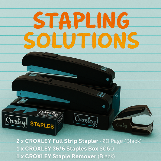 Croxley 2x Staplers 1x Staples Box 1x Staple Remover NA Stapler (Pack of 1)