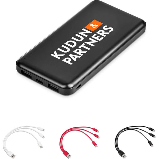 GF-AM-1018-B  Kingpin Black 5 Compact Power Bank - 5,000mAh