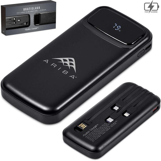 MT-SC-488-B  Swiss Cougar Bratislava Fast Charge 22.5W Power Bank - 10,000mAh