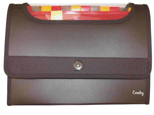 CROXLEY Concertina File 12 Division each Black