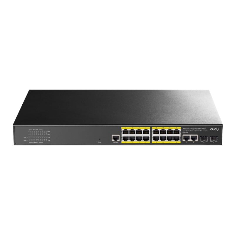 Cudy 16 Port Layer 2 Managed Gigabit PoE Switch - Unboxed