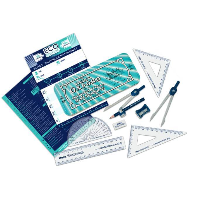 HELIX OXFORD Cyber Eco Math Set - Light Blue