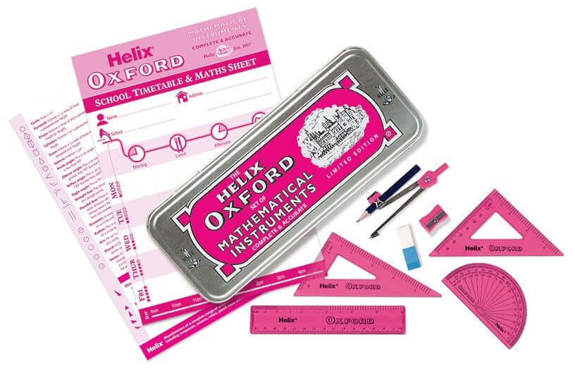 HELIX OXFORD Math Set 10Piece - Pink -H170593