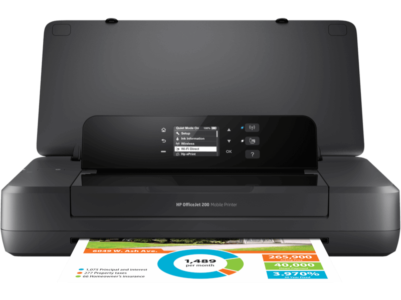 HP Officejet Mobile 202 Colour Single Function: Wireless:wi-fi Direct:usb